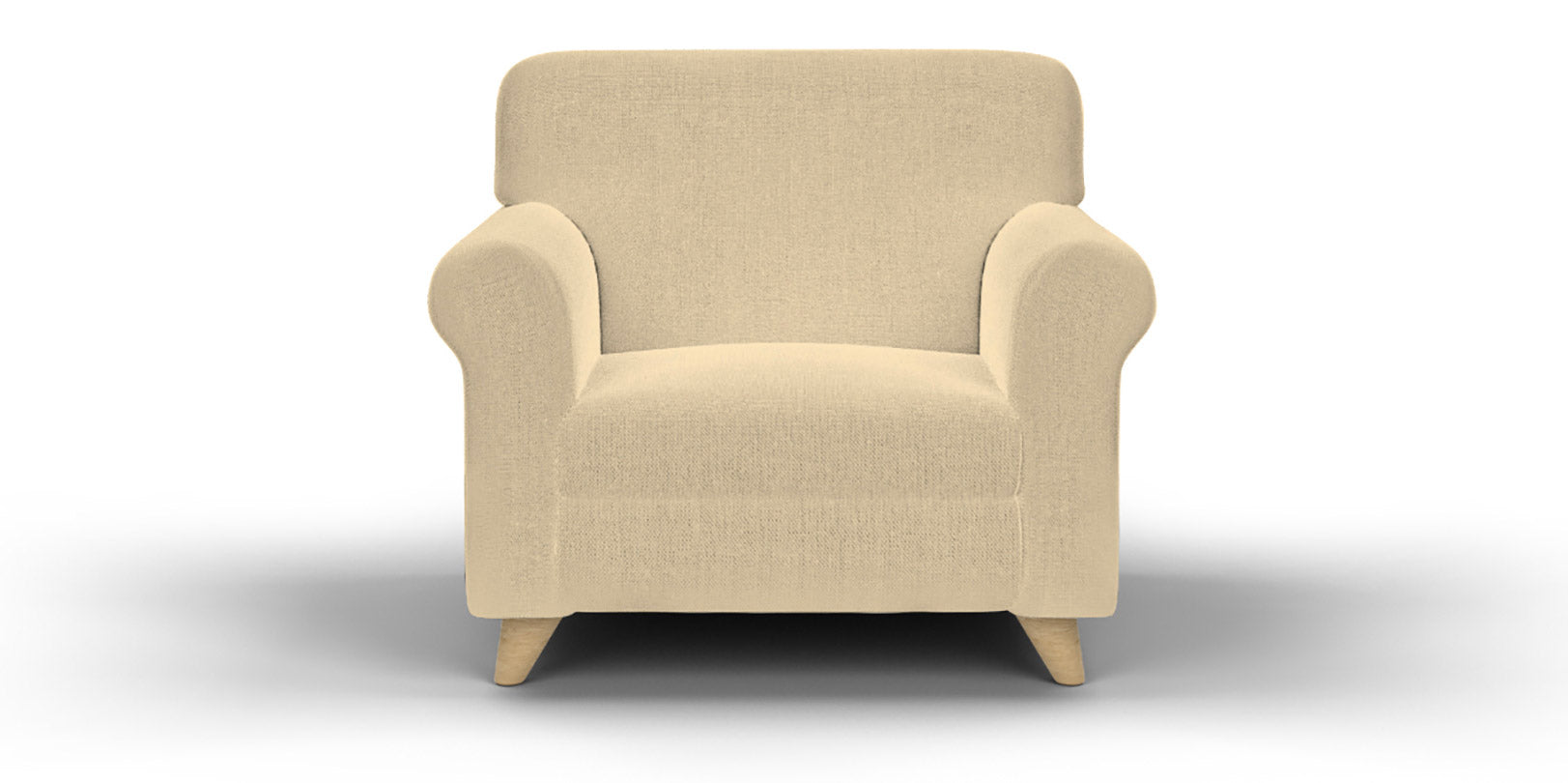 Copridivano Elasticizzato in Tessuto Panna 2 Posti