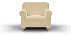 Copridivano Elasticizzato in Tessuto Panna 2 Posti