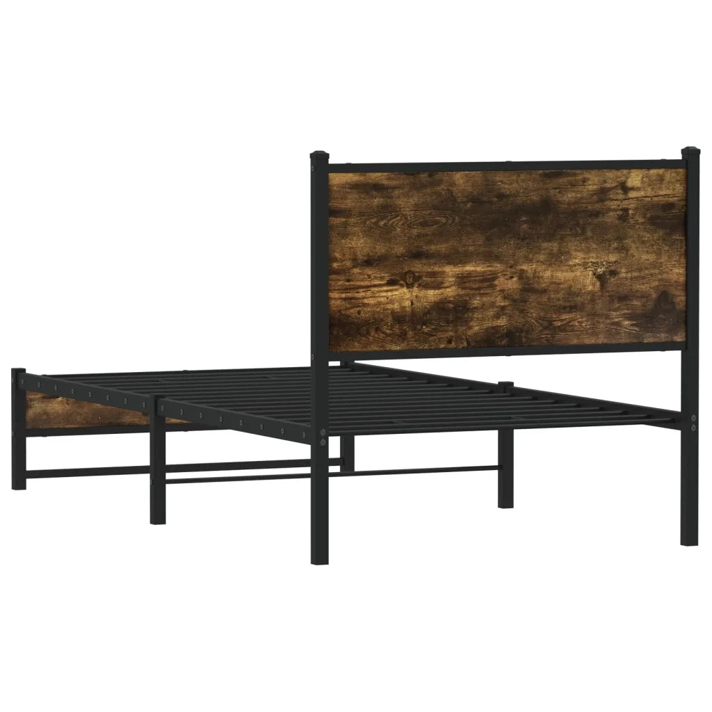 Giroletto senza Materaso in Metallo Rovere Fumo 90x190 cm