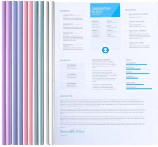 Carta trasparente per documenti A4 - 10 fogli di plastica - Documentario - Materiale PP duraturo - Alta trasparenza