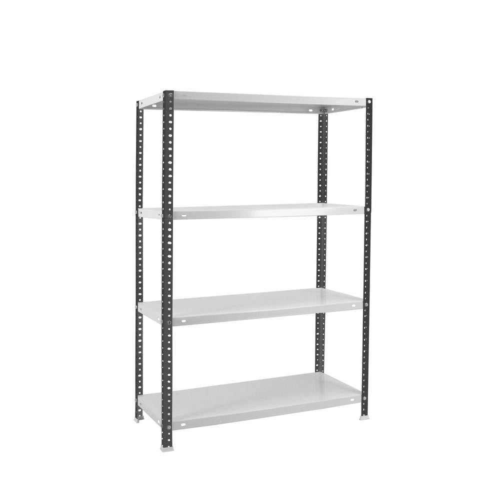 Scaffale in metallo Simon Rack con viti colore antracite/bianco 4 ripiani 1500x1000x300 mm Made in Spain