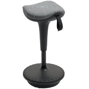 Sgabello da ufficio ergonomico, girevole e regolabile in altezza ¨C zephmum ¨C Grigio, 65.5-83.5 cm