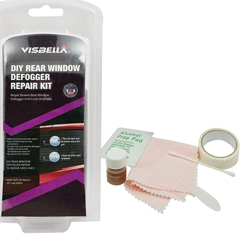 Trade Shop - Kit Completo Riparazione Finestre Vetro Sbrinatore Auto Lunotto Resina Perdite -