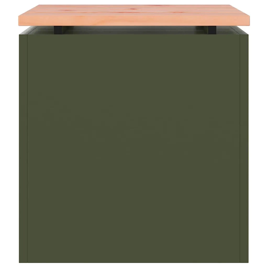 Panchina da giardino Oliver verde 40 x 40 x 43 cm Acciaio