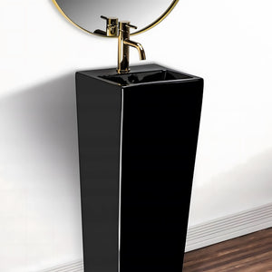 Lavabo Monolitico Rea Kamila Black