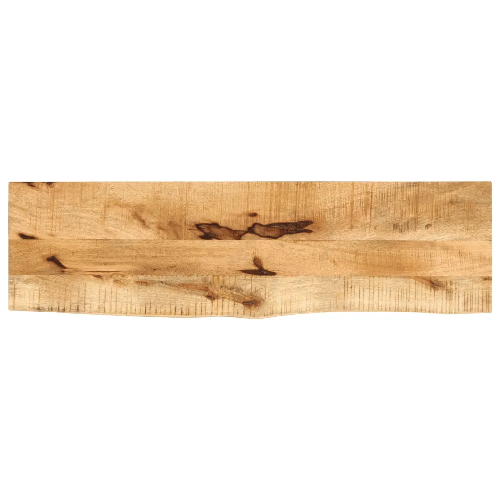 Piano Tavolo 120x30x2,5 cm Bordi Vivi Legno di Mango Grezzo 370338