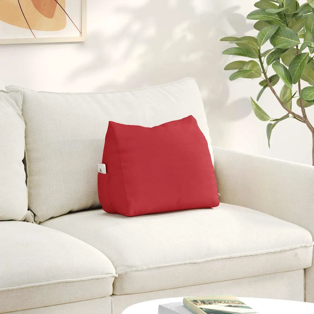 Cuscino per Schiena Rosso 45 x 20 x 35 cm Tessuto 42015014
