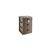 Stefanplast 3859812 Elegance Cassettiera 3 Cassetti Effetto Rattan colore Tortora
