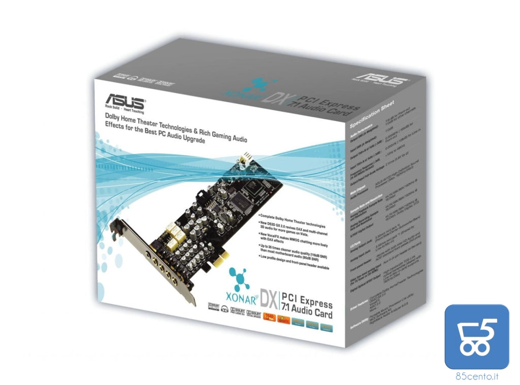 Scheda Audio Dolby Home Theater 7.1 Gaming ASUS XONAR DX PCI Express