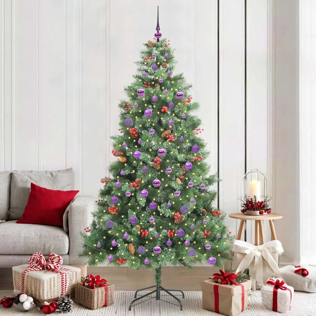 Albero di Natale artificiale Verde 210 cm PVC e Metallo 3395149