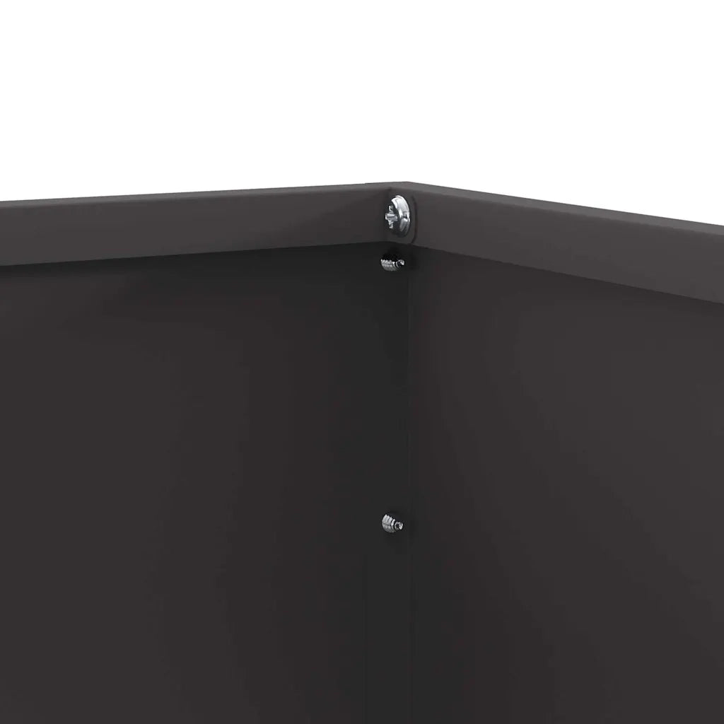 Bordura per Prato 6 pcs Nero 50 x 50 x 13 cm Acciaio