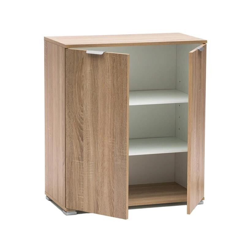 MOBILETTO CON 2 ANTE IN LEGNO NATURALE 75 X 38 X H85 CM
