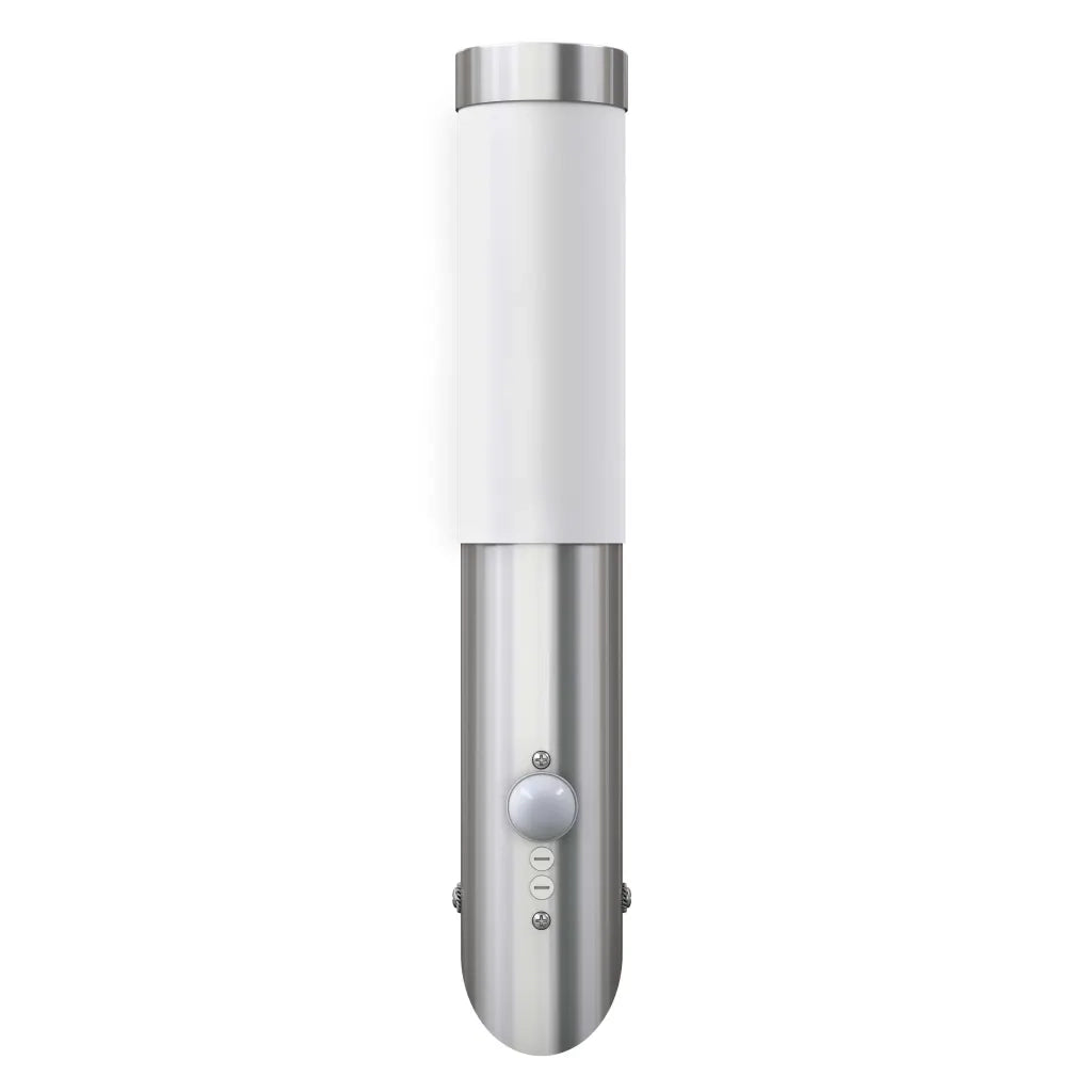 Lampioncino moderno in acciaio inox, sensore di movimento 40373