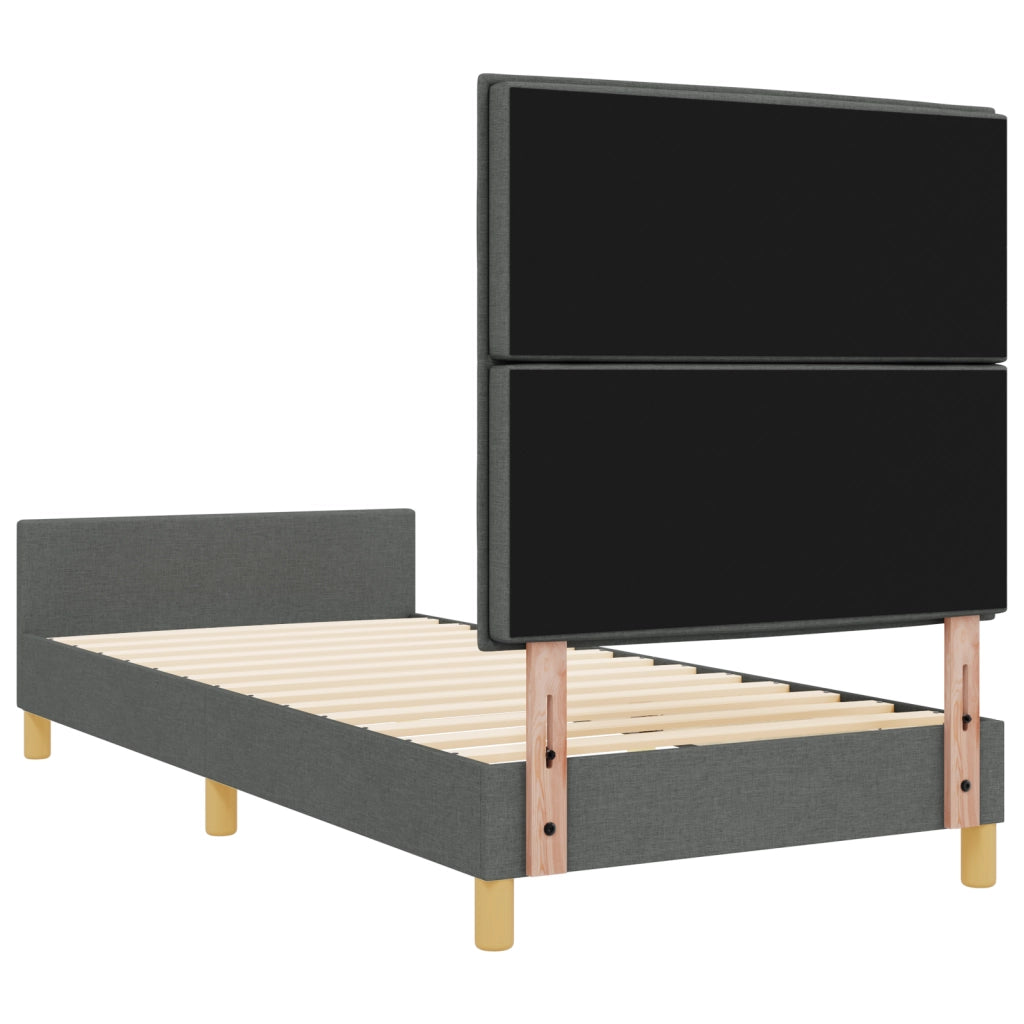 Struttura Letto  Grigio Scuro 80x200 cm Tessuto