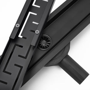 Canalina Di Scarico Rea Greek Pro Black Matt 90