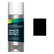 SMALTO SPRAY SPECIALE METALLI ml. 400 - nero intenso brillante  - AREXONS