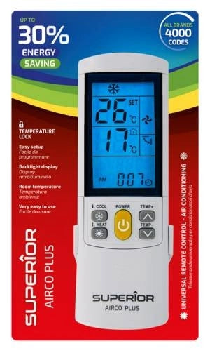Superior Telecomando Universale Climatizzatori AirCo Plus illuminato