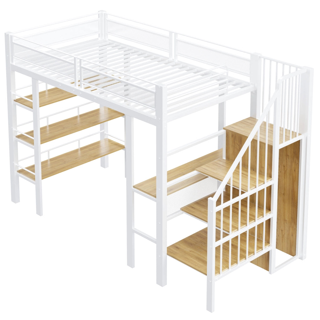 letto a castello metallo bianco 90 x 200 cm