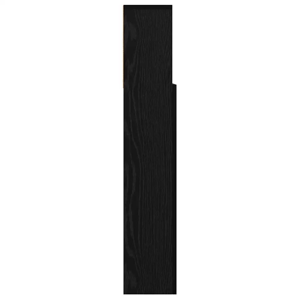 vidaXL Testata del letto con testiera Rovere nero Legno Ingenerizzato