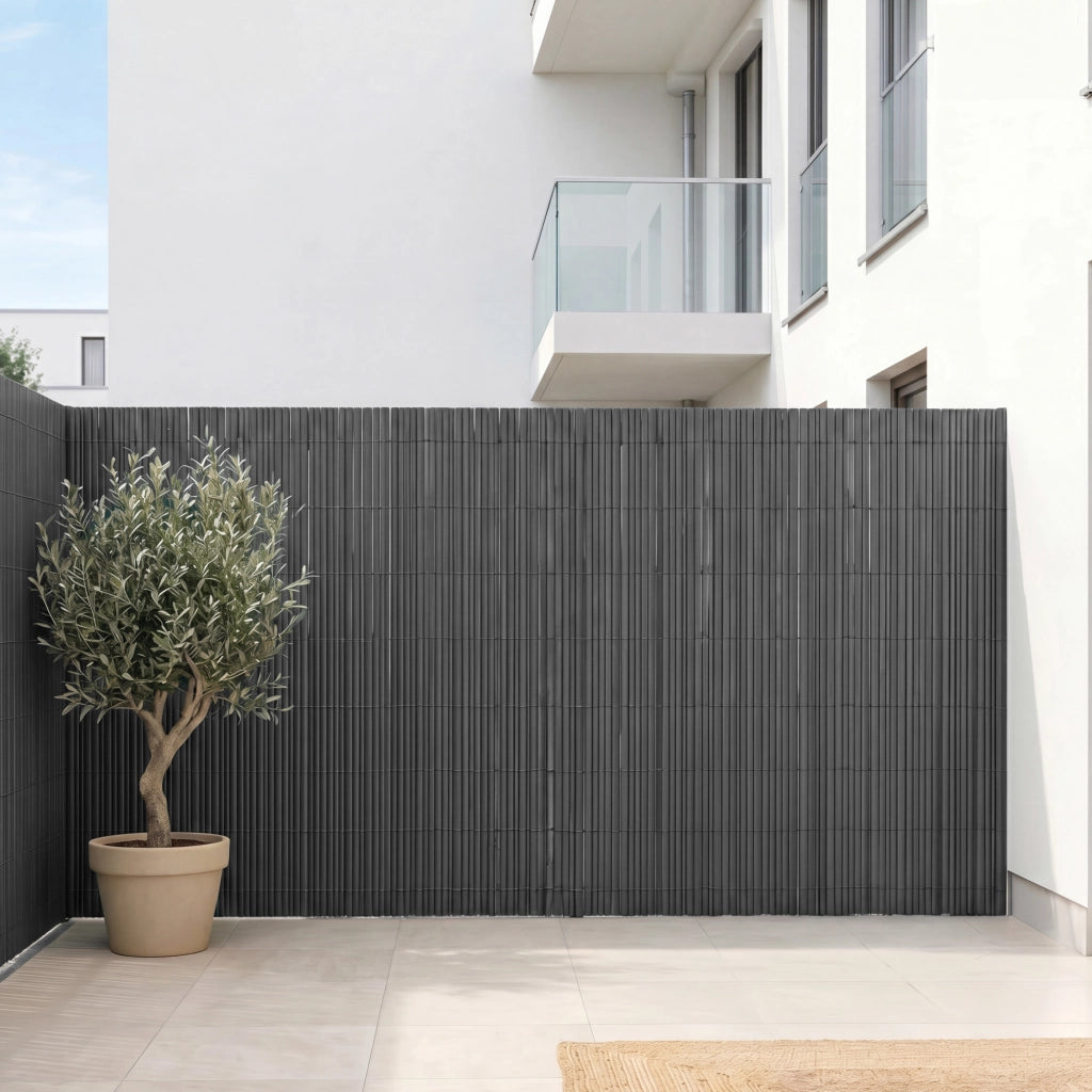 Frangivista a Tappetino Hidden in PVC Schermatura Esterna 200x300 cm Grigio [neu.haus]