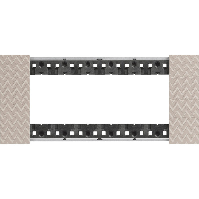 Placca Bticino Living Now 6 moduli colore Optic KA4806MM