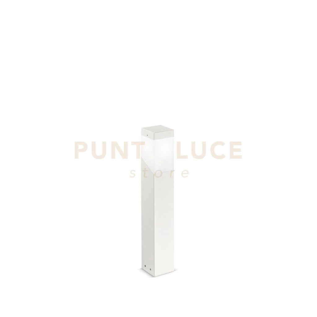 GES600- PALETTO BIANCO 1 LUCE ATTACCO E27 IP44 ALLUMINIO 60CM