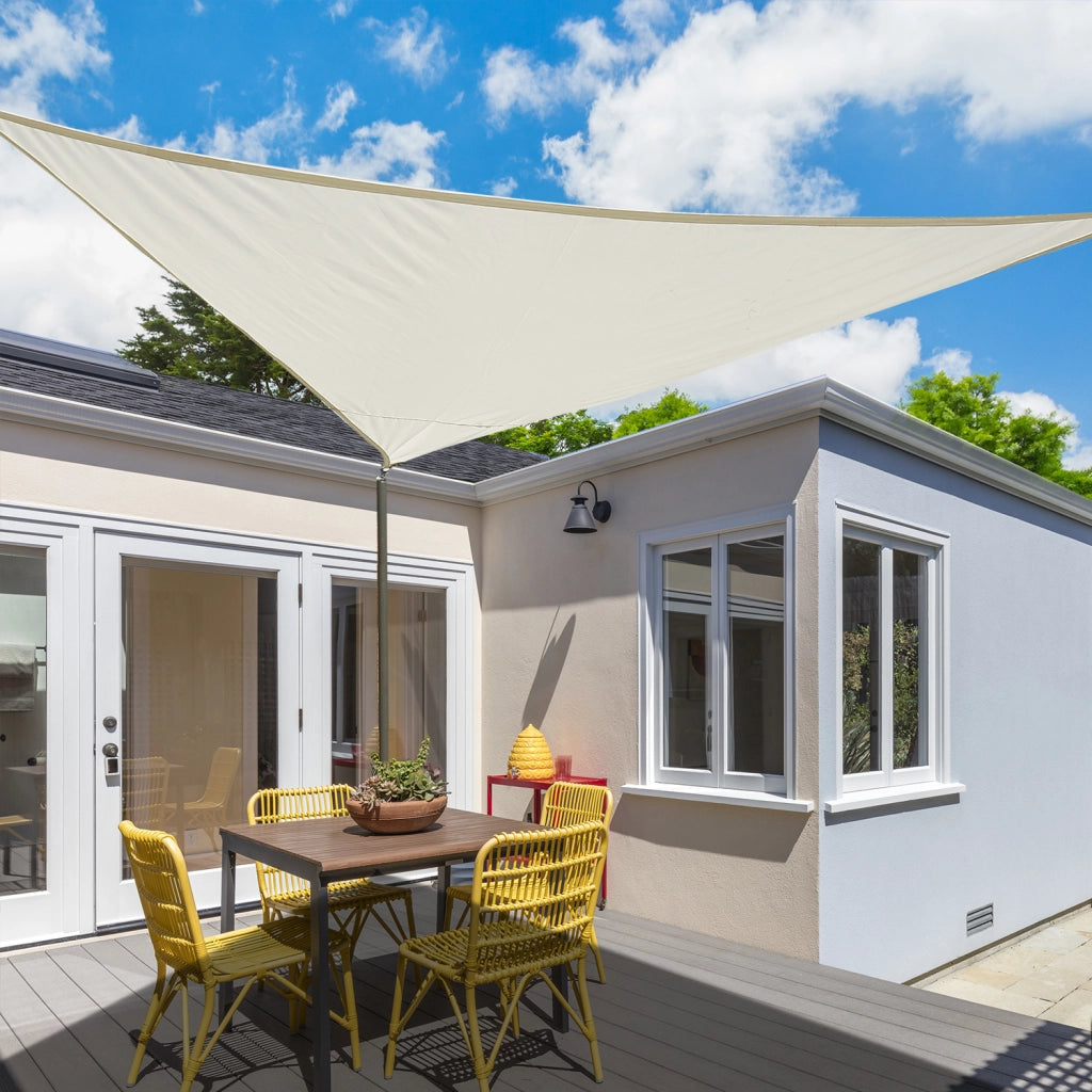 Toldo triangolare vela ombra ¨C zephmum ¨C crema 6x6x6 m