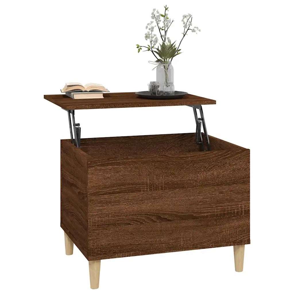 Tavolino salotto | Tavolino da caff¨¨ | Tavolino da Soggiorno Rovere Marrone 60x44,5x45 cm Legno Multistrato