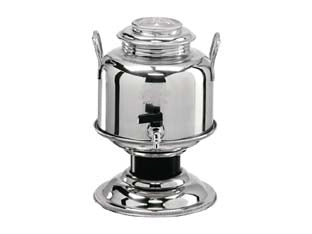FUSTO INOX PER OLIO GRAFFATO LT.5 CON BASE  ø mm.235x370h.    MAFFEI