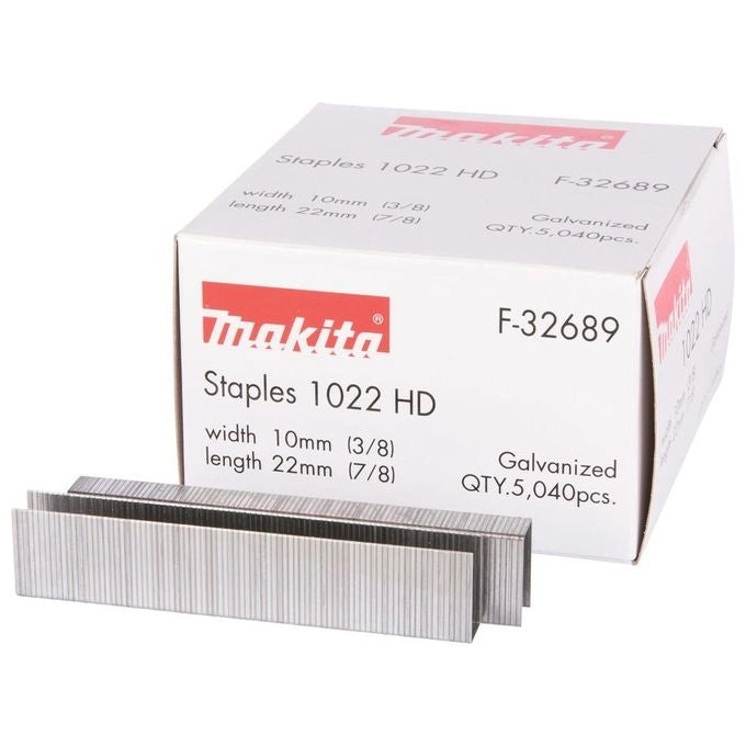 Makita F-32689 Graffette Zincate 10x22 mm per BST220 BST221 DST221 5040 Pezzi colore Argento