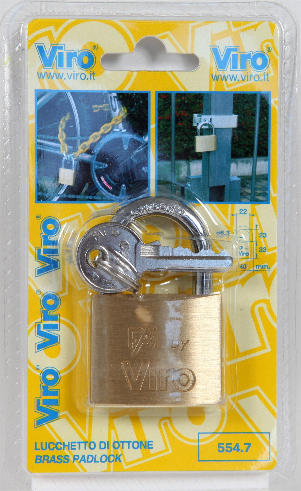 viro bl art. 555.7 lucchetto rettangolare mm.50 cod:ferx.1960