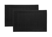 Set Tovagliette Americane Cucina Antiscivolo In Tinta Unita Lavabili - Set 2 - Nero