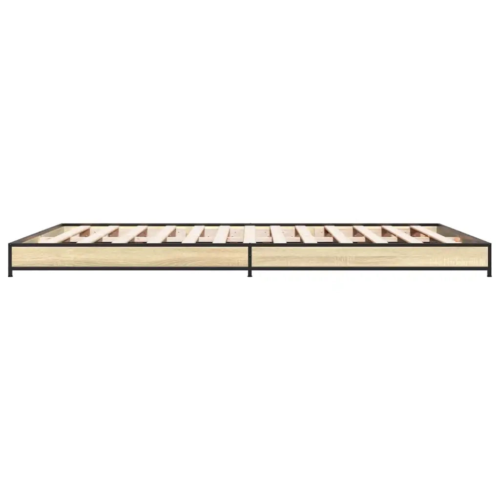 Giroletto-Struttura Letto Rovere Sonoma 120x200 cm in Legno Multistrato Metallo 151848