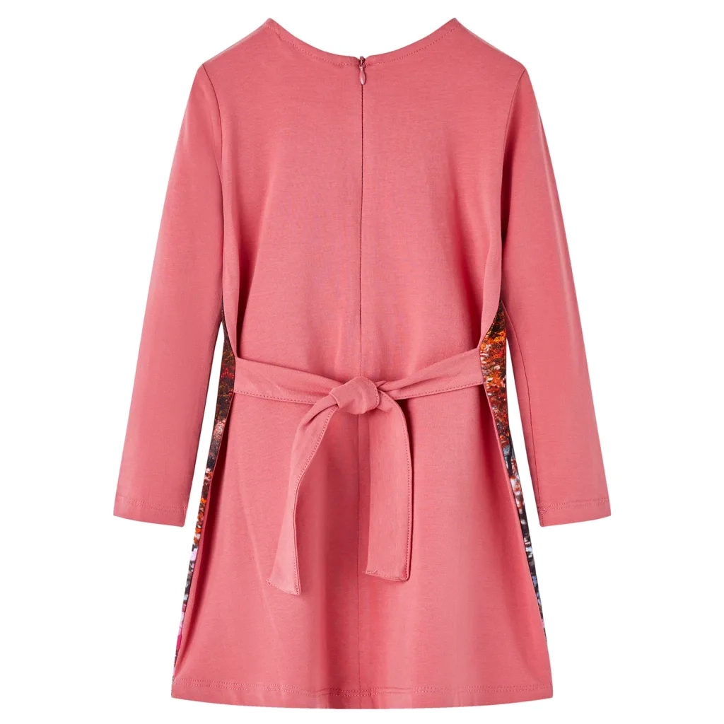 Abito da Bambina a Maniche Lunghe Rosa Antico 128 CFW3960760