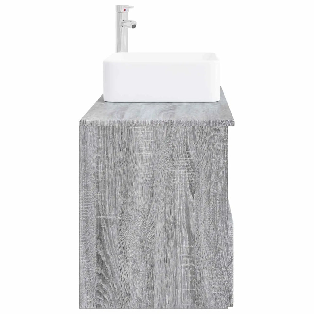 Set di mobili per il bagno 2 pz Sonoma grigio 3404070