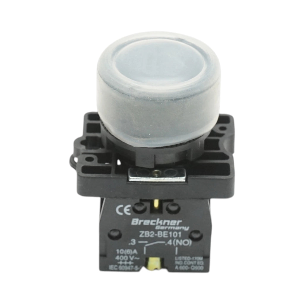 Pulsante di comando nero con coperchio protettivo 1NO, 400V/10A, LAY5-EP21, IP65 Breckner Germany
