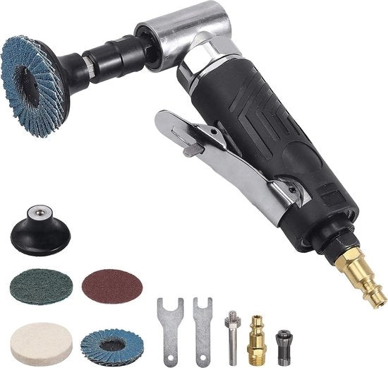 Sander Grinder 1/4" 90 Gradi Mini Sander con Casco di Protezione - Strumento per Sbiancamento e Sfregio con Casco di Protezione