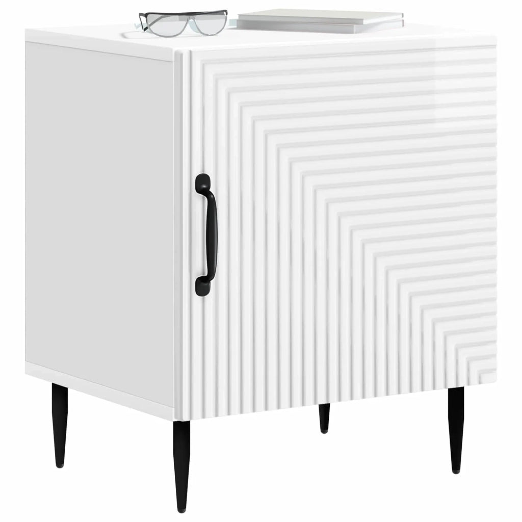Armadio da Notte 2 pcs Bianco Lucido 43 x 34,5 x 50 cm 894804