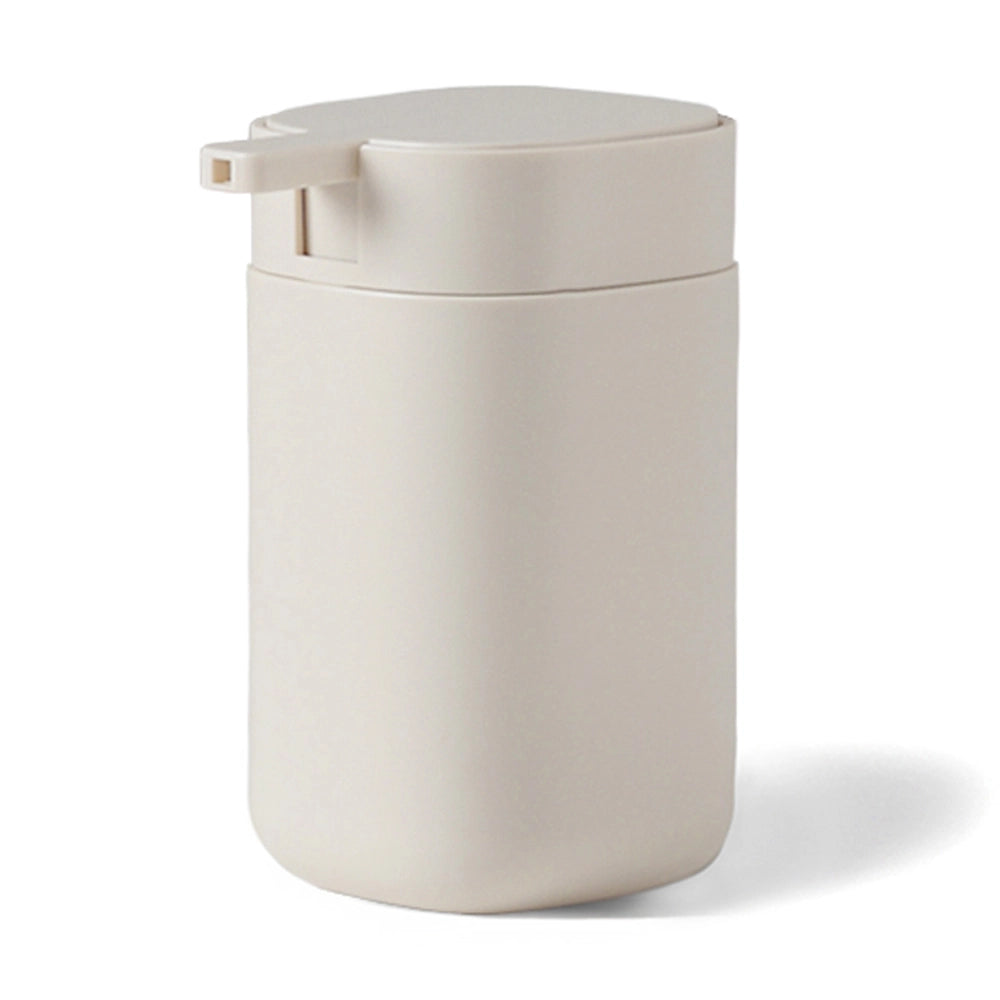 Set accessori bagno 3 pz crema con vassoio in bambù - Taki