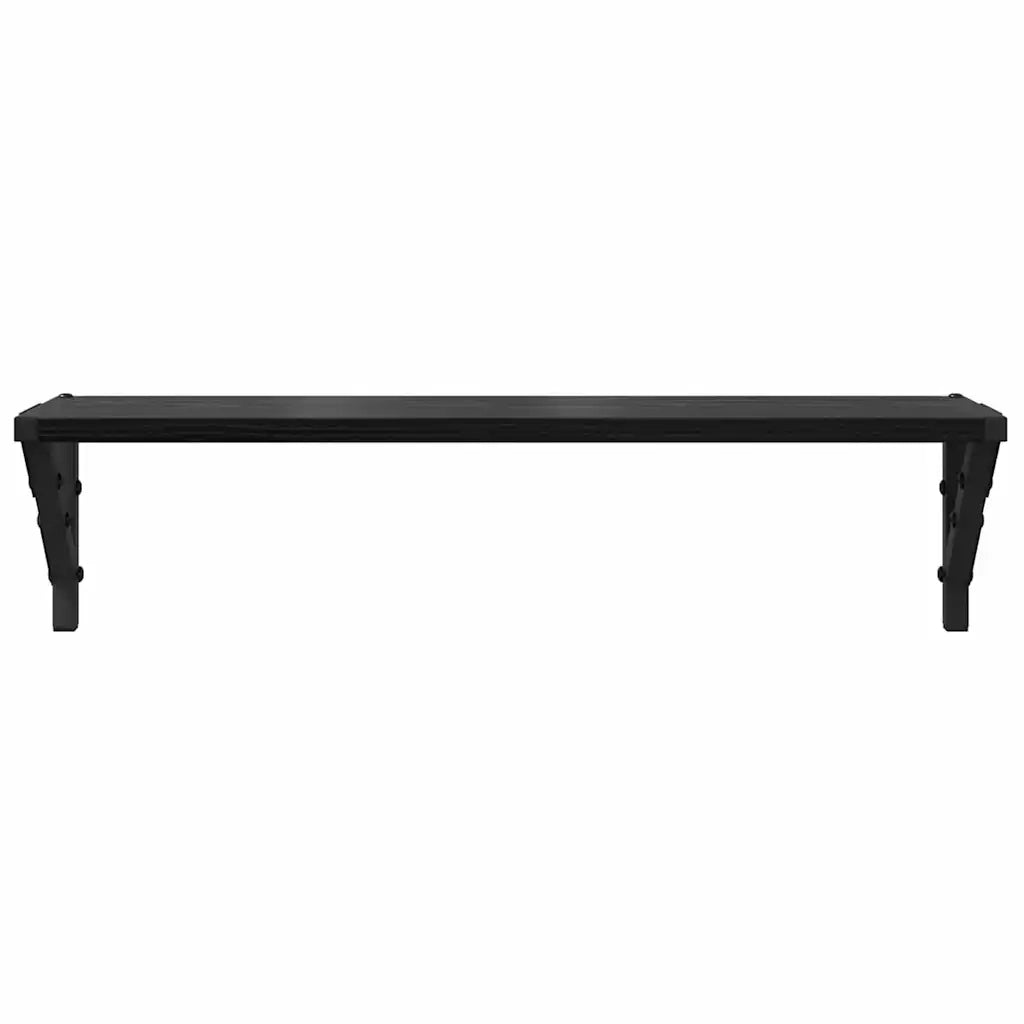 Scaffali da parete 2 pcs Rovere Nero 60 x 15 x 15,5 cm 882852