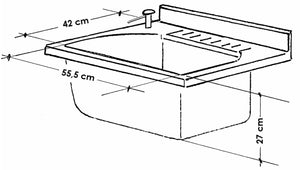 Mobile Lavatoio 60x50x85cm 2 Ante Asse in Termoplastico Montegrappa Marella Bianco con Cesto
