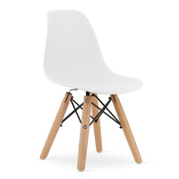 Sedia ergonomica Valora ZUBI con gambe in faggio bianco per bambini x2
