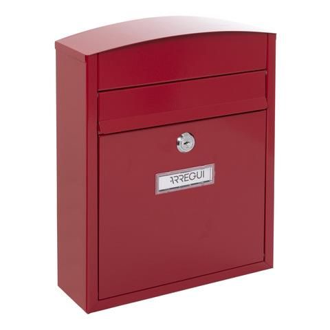 CASSETTA POSTALE ROSSO IN ACCIAIO COMPACT
