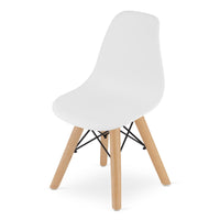 Sedia ergonomica Valora ZUBI con gambe in faggio bianco per bambini x2