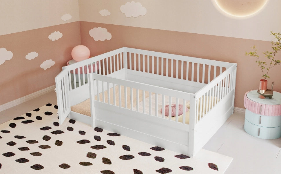 Letto per bambini in legno - Xylo - 140x200 - Bianco - Senza materasso