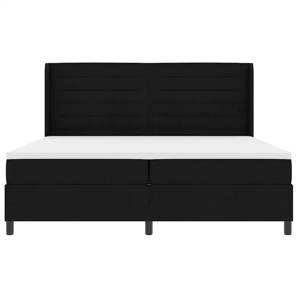 Letto a molle con materasso Nero 200 x 200 cm Tessuto 3341604