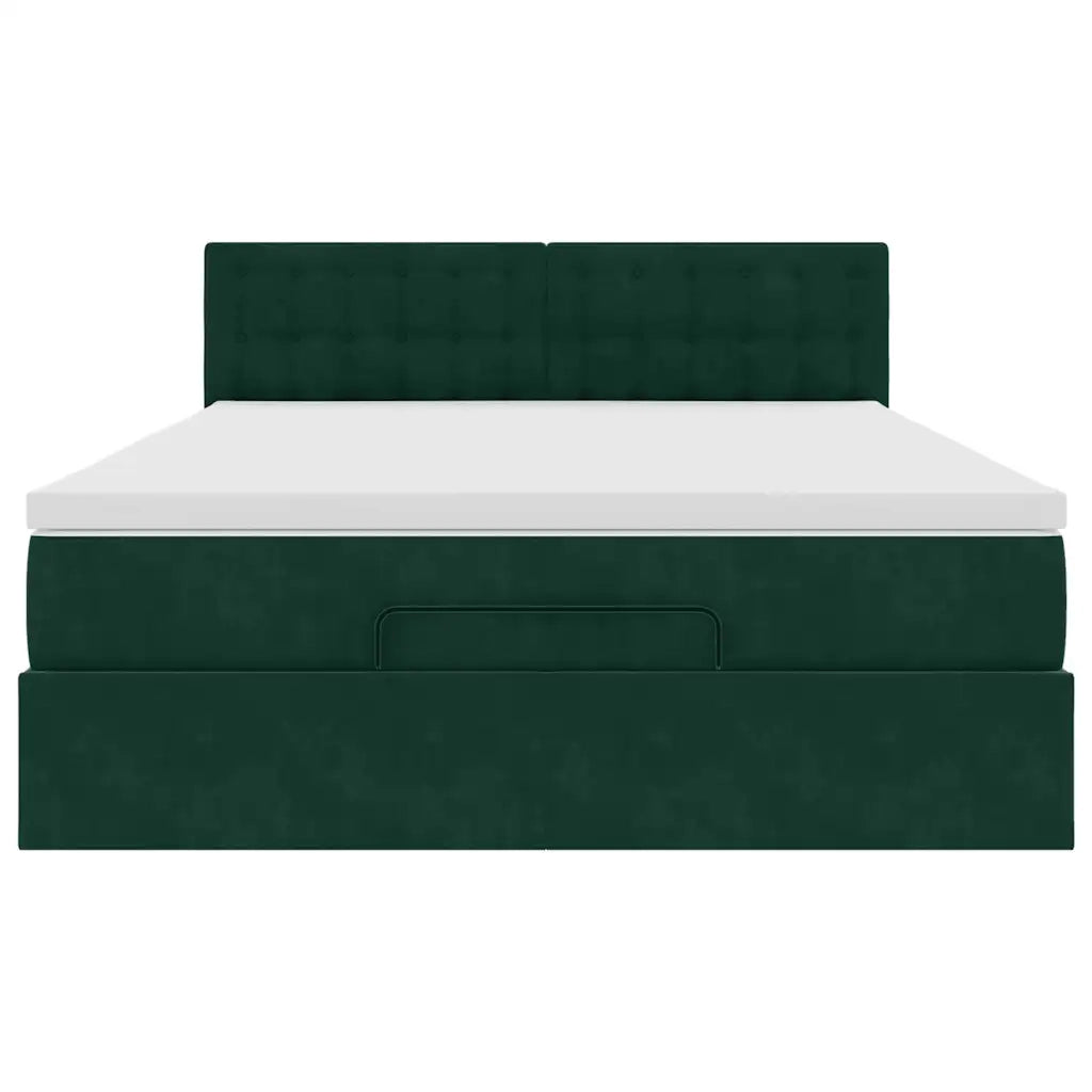 Struttura Letto Pouf con Materasso 140x200 cm in Velluto 3312773