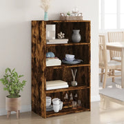 vidaXL Credenza Rovere Fumo 70x41x124 cm in Legno Multistrato