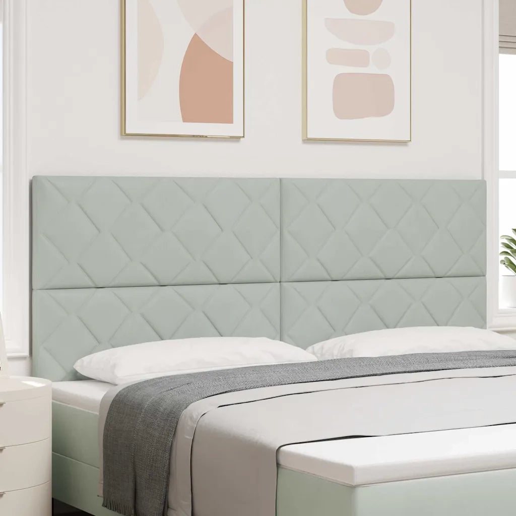 Testiera Grigio chiaro 200 cm Velluto 3337958