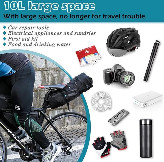 Zaino da Posa a Sedile 10L - Borsa da Coda per Bici da Montagna MTB